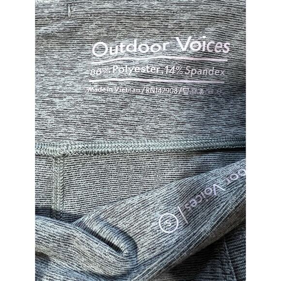 Outdoor Voices Gray Color Block Gradient Pocket TechSweat Flex Crop Leggings S - Picture 8 of 9